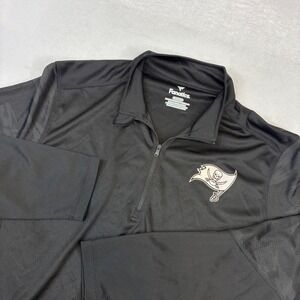Fanatics Tampa Bay Buccaneers Pullover Men XL Black 1/4 Zip Performance Pockets
